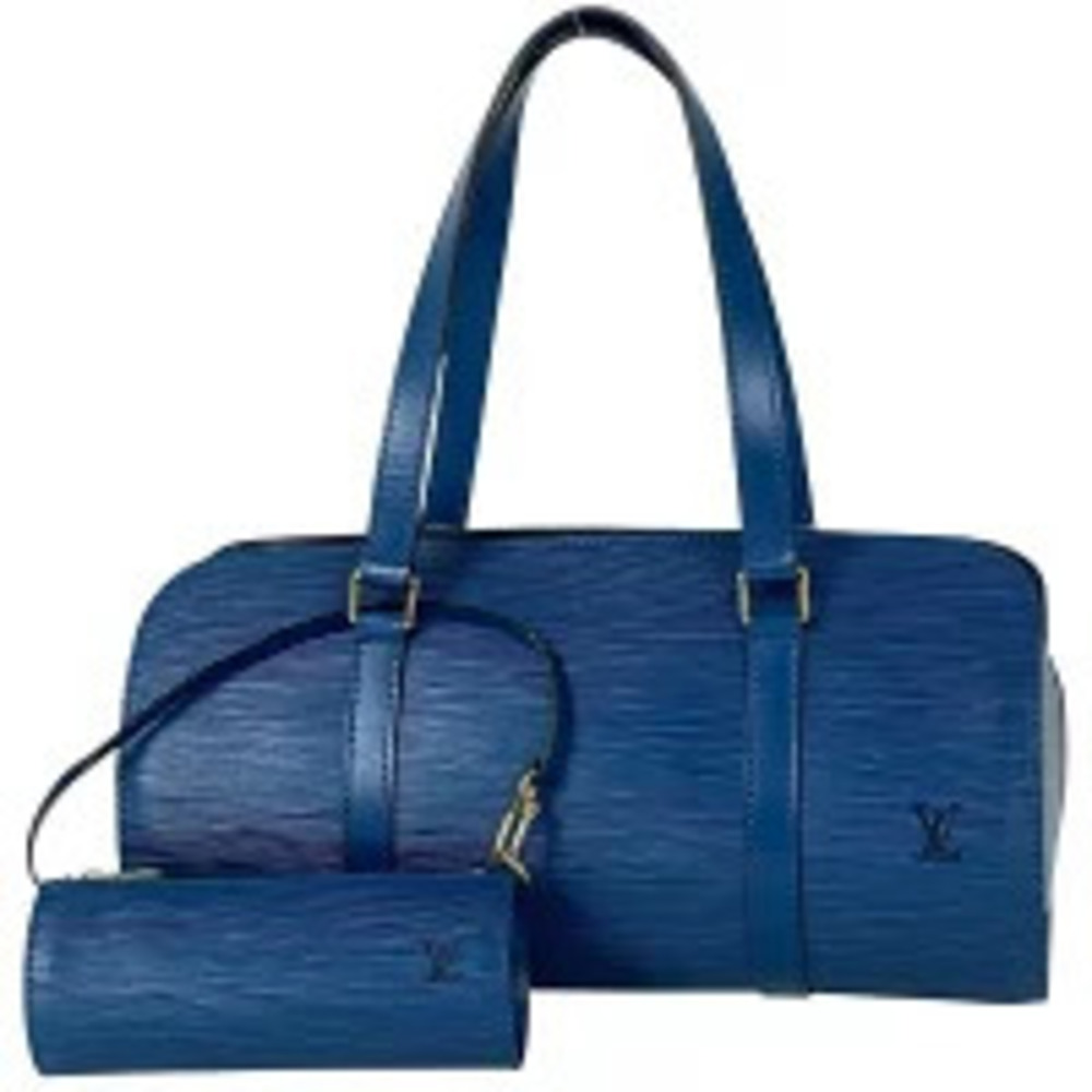 Louis Vuitton Soufflot Barrel Bag cylindrical handbag Epi leather Toledo Blue